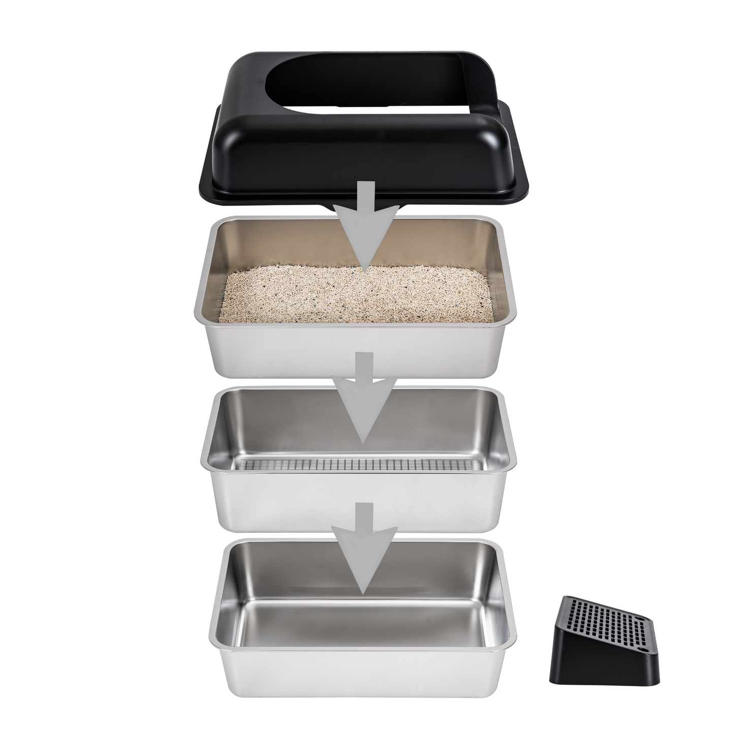 Stainless Steel Litter Box (With Sieve)