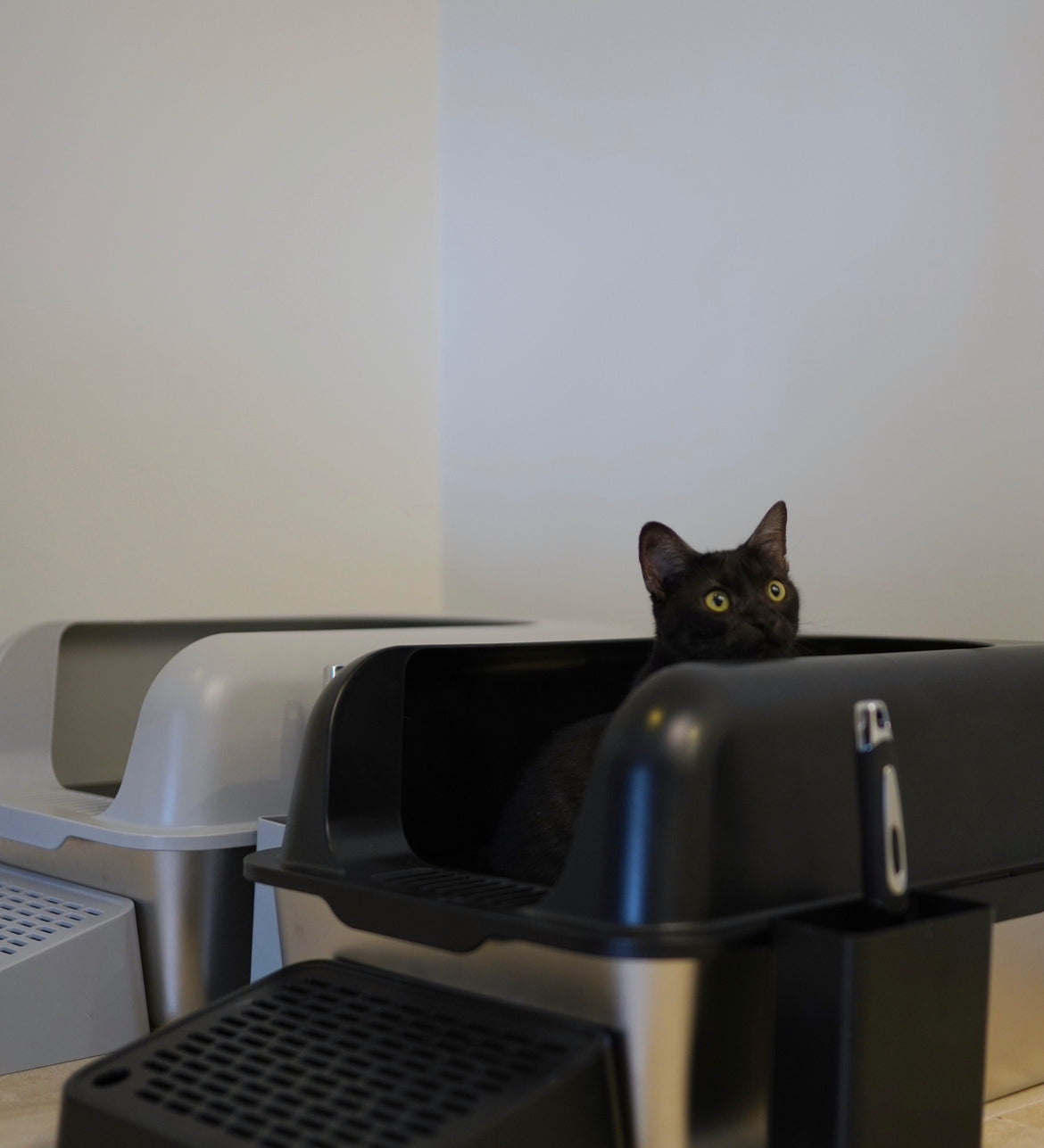 Stainless Steel Litter Box - Black