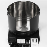 XXL Round Stainless Steel Litter Box - Black - Tall 45cm