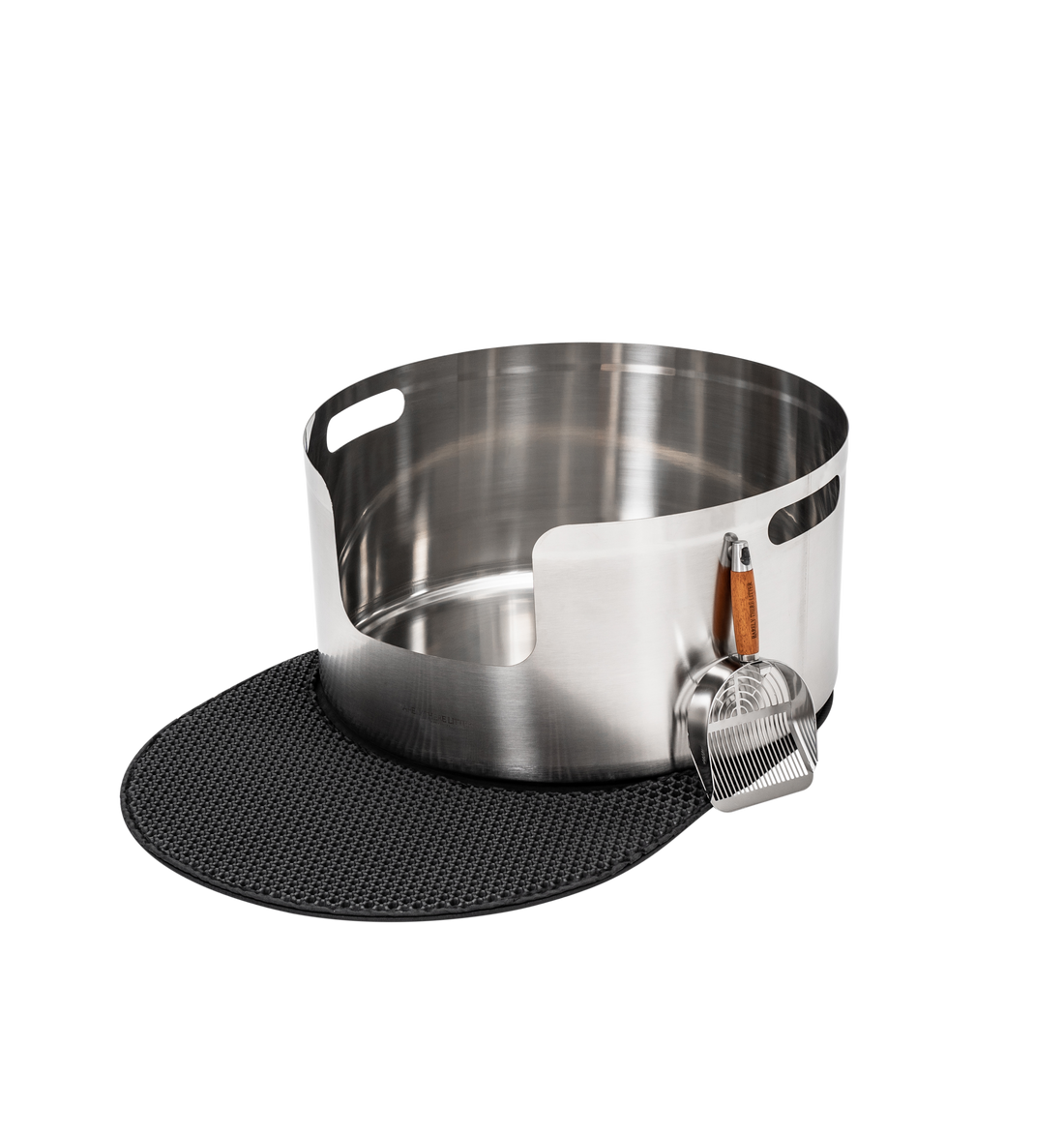 XXL Round Stainless Steel Litter Box