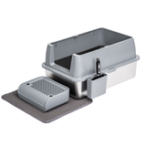 Stainless Steel Enclosed Litter Box – With Activated Carbon Filter