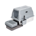 Stainless Steel Enclosed Litter Box – With Activated Carbon Filter - Light Grey