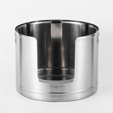 XXL Round Stainless Steel Litter Box - Tall 45cm