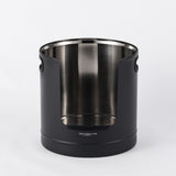 Round Stainless Steel Litter Box - Black - Tall 45cm