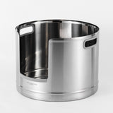 XXL Round Stainless Steel Litter Box - Tall 45cm