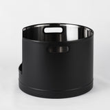 XXL Round Stainless Steel Litter Box - Black - Tall 45cm