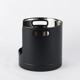 Round Stainless Steel Litter Box - Black - Tall 45cm