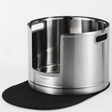XXL Round Stainless Steel Litter Box - Tall 45cm