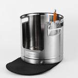 Round Stainless Steel Litter Box - Tall 45cm