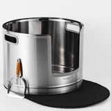 XXL Round Stainless Steel Litter Box - Tall 45cm