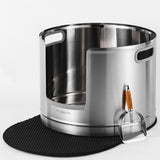 XXL Round Stainless Steel Litter Box - Tall 45cm