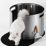 XXL Round Stainless Steel Litter Box - Tall 45cm