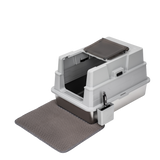 XXL Stainless Steel Enclosed Litter Box - Light Grey (Pre Order - Mid May Dispatch)
