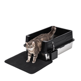 XXL Stainless Steel Enclosed Litter Box - Black (Pre Order - Mid May Dispatch)