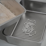 Stainless Steel Litter Box (With Sieve For Clumping Litter)