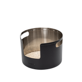 Round Stainless Steel Litter Box - Black (Pre Order Late September)