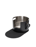 Round Stainless Steel Litter Box - Black