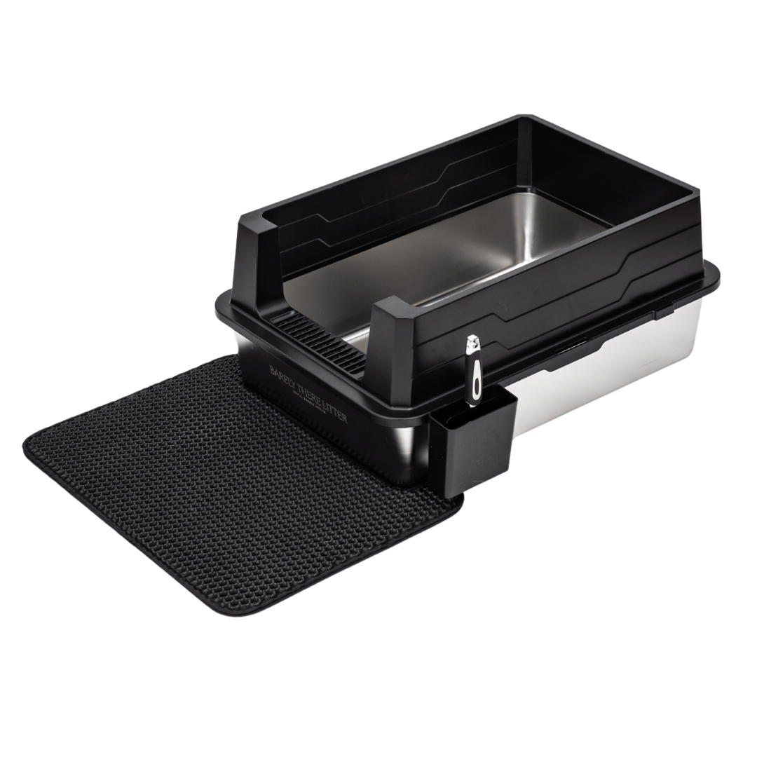 XXL Stainless Steel Litter Box - Black