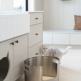 Round Stainless Steel Litter Box