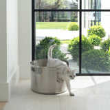 Round Stainless Steel Litter Box