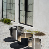 XXL Round Stainless Steel Litter Box - Tall 45cm