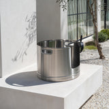 XXL Round Stainless Steel Litter Box - Tall 45cm