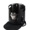 Round Stainless Steel Litter Box - Black - Tall 45cm