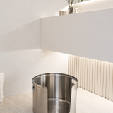 Round Stainless Steel Litter Box Low Entry