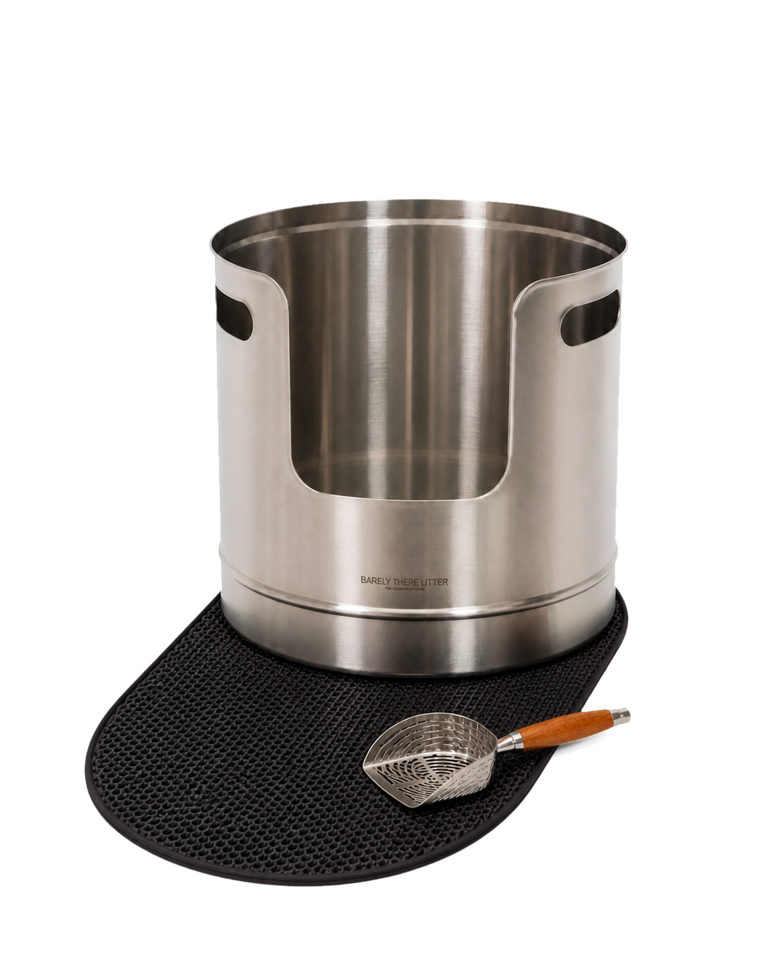 Round Stainless Steel Litter Box - Tall 45cm