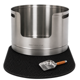 XXL Round Stainless Steel Litter Box - Tall 45cm